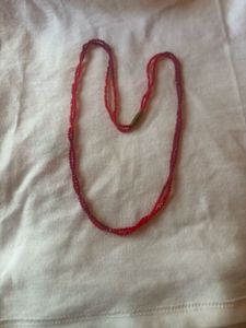 Elegant Red Beaded Necklace