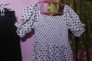 Polka Dot Smocked Maxi Dress