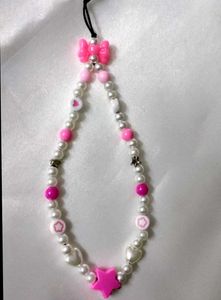 Heart Beaded Phone Charm
