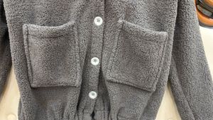 Cozy Grey Teddy Jacket