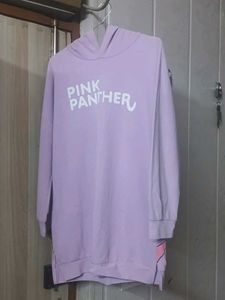 Lavender Panther Hoodie Dress