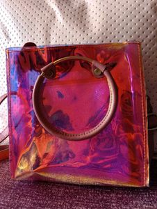 Iridescent Transparent hand Bag