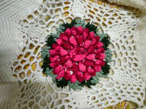 Crochet Flower Knit cardigan 🌷🩷