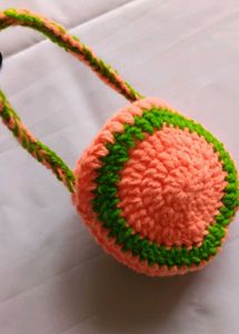 Crocheted Round Pouch