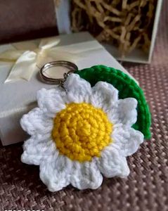 Crochet flower Keychain Set of 3