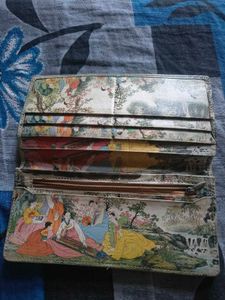Vintage NEPALI HANDPAINTED Art Wallet