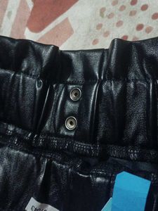 Black Faux Leather Shorts