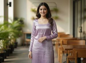 Elegant Lavender Kurta Set with duppata