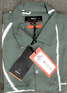 MBX Los Angeles Premium Green Printed Casual Shirt
