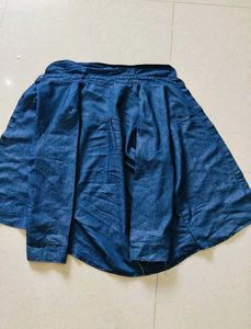 Denim Shirt and Wide Leg Jeans Set