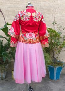 Embroidered Chinese jacket &amp; Tulle Skirt