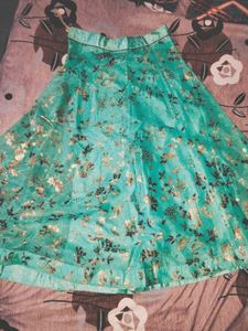 Beautiful Teal Floral Skirt