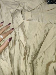 Elegant Collared Beige Top