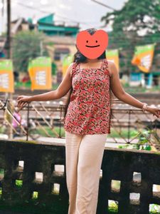 Paisley Print Kurta with Tassel Detail