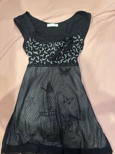 Gothic y2k Black Lace Birdcage dress/Top