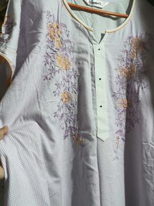 Comfortable Embroidered Nightgown
