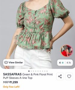 Floral Print Peplum Top