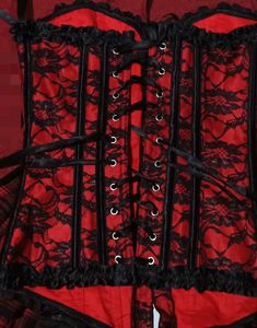 🧛‍♀️Victorian Goth/Gothic Red and Black corset