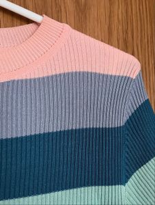 Striped Rainbow Crop Top