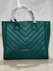 Stylish Teal Quilted Handbag
