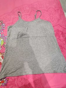 Comfortable Grey Spaghetti Strap Padded Camisole