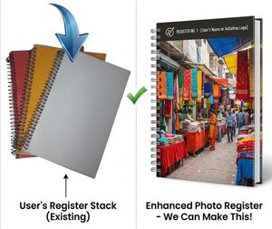 Custom Photo Register Notebook
