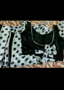 Polka Dot Lehenga Choli Set