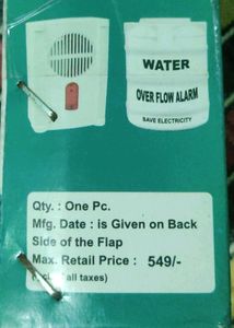 Eco friendly Water Tank Over flow Alarm