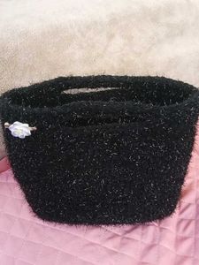 Sparkly Black Clutch Bag
