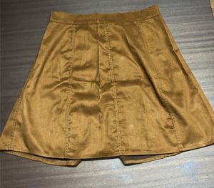 Retro Corduroy Button-Up Mini Skirt