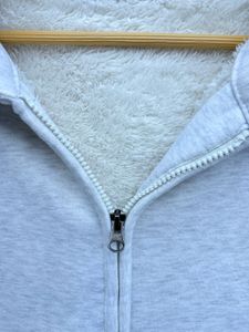 light grey zip up hoodie