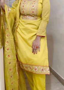 Beautiful Yellow Kurta Set with Dupatta