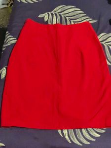 Chic Red A-Line Mini Skirt - 2 pieces