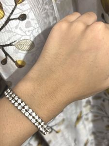 Sparkling Double Row Rhinestone Bracelet