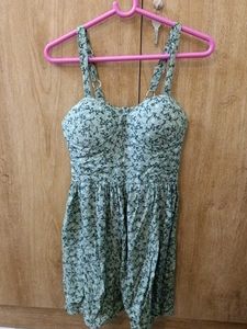 Padded short floral dress