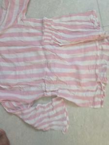 Pink and White Striped top