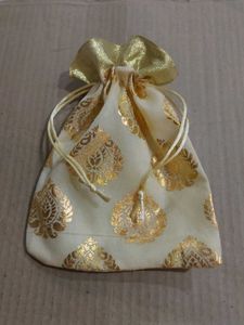 6 Assorted Drawstring Pouches Potli bags
