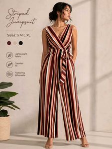 Elegant Striped Jumpsuit