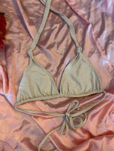 Textured Halter Bikini Top