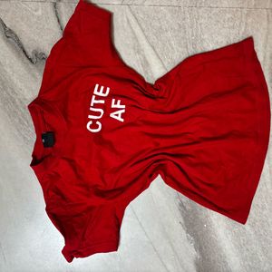 Cute AF Red Graphic Tee