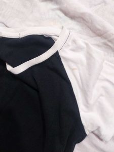 Classic Black &amp; White Raglan Tee