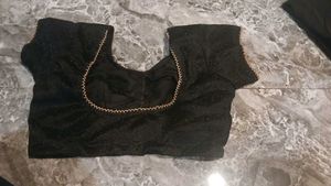 Elegant Black Saree with Blouse