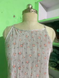 Pleated Floral Tank Top