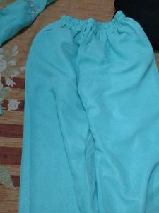 Beautiful Blue Nyra cut Kurta Set with Embellishme
