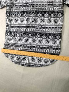 Retro Black &amp; White Patterned Shirt