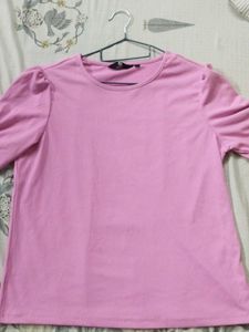 Cute Pink Puff Sleeve Top