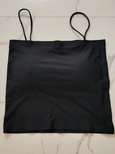 Sleek Black Spaghetti Strap Camisole Top