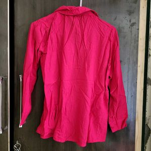 Vibrant Pink Button-Down Shirt