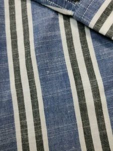 Scotch And Soda Branded Striped Blue Casual Shirt