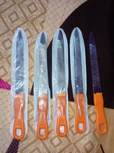 Orange Handle Nail Files (Set of 5)